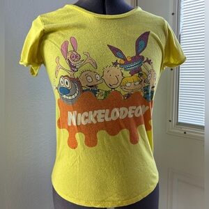 Nickelodeon Yellow Graphic Tee with Characters